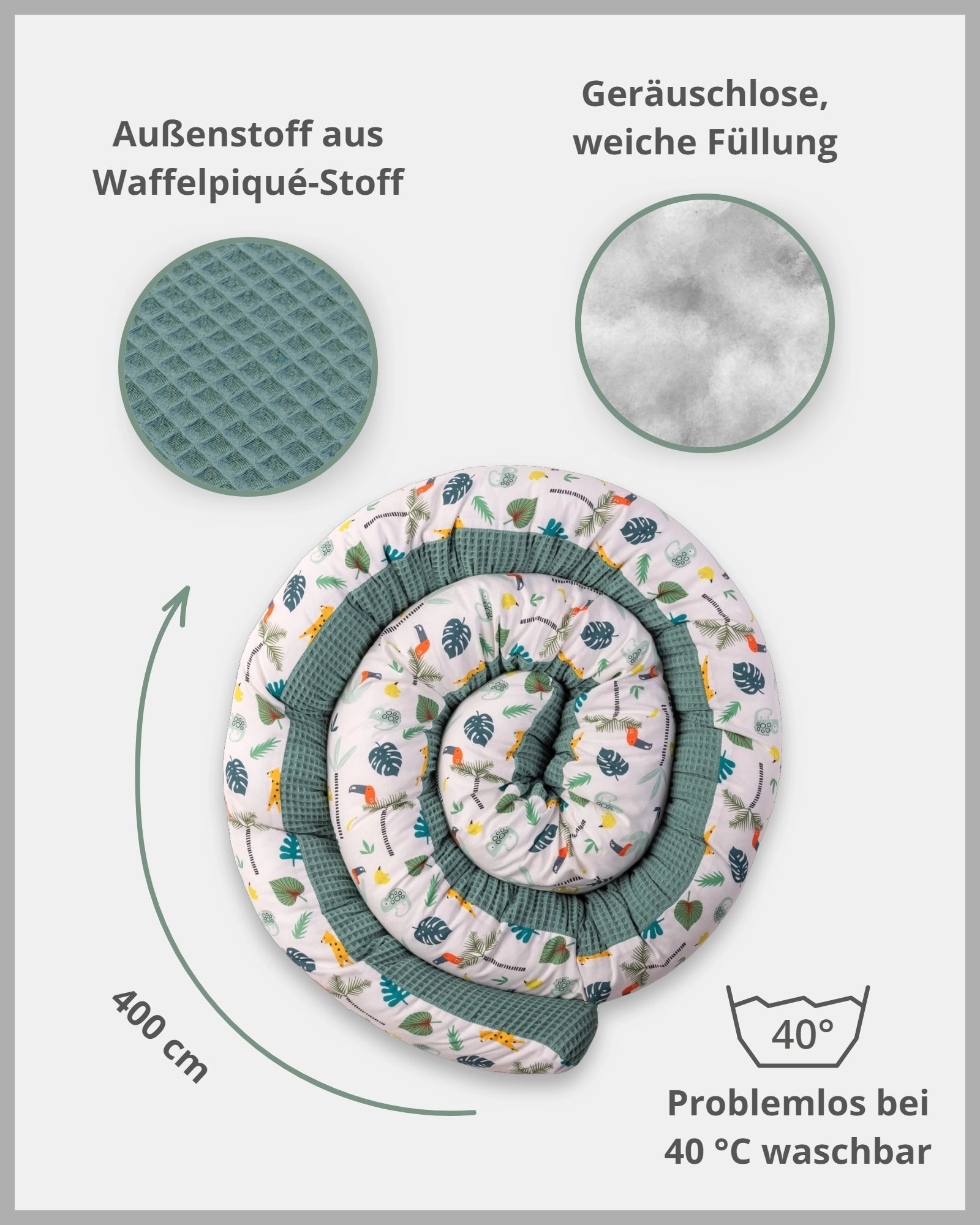 Baby Bettschlange SALBEIGRÜN REGENWALD