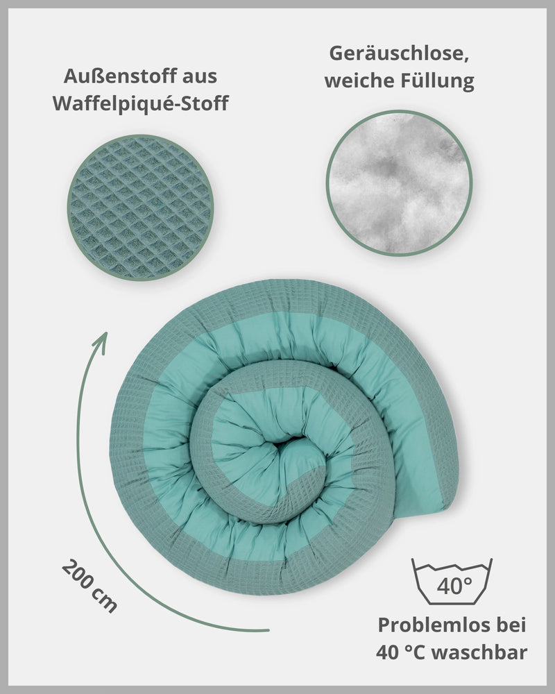 Baby Bettschlange WAFFELPIQUÈ SALBEIGRÜN-ULLENBOOM Baby