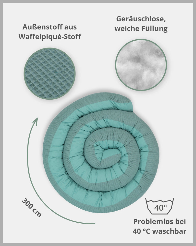 Baby Bettschlange WAFFELPIQUÈ SALBEIGRÜN-ULLENBOOM Baby
