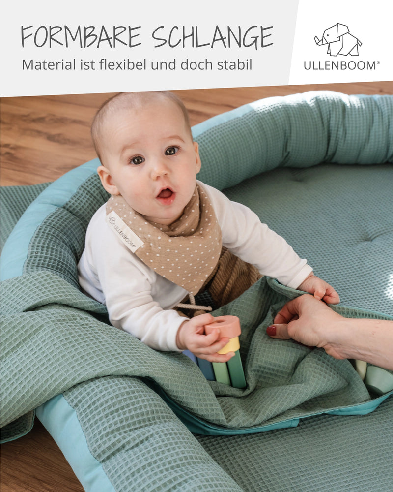 Baby Bettschlange WAFFELPIQUÈ SALBEIGRÜN-ULLENBOOM Baby