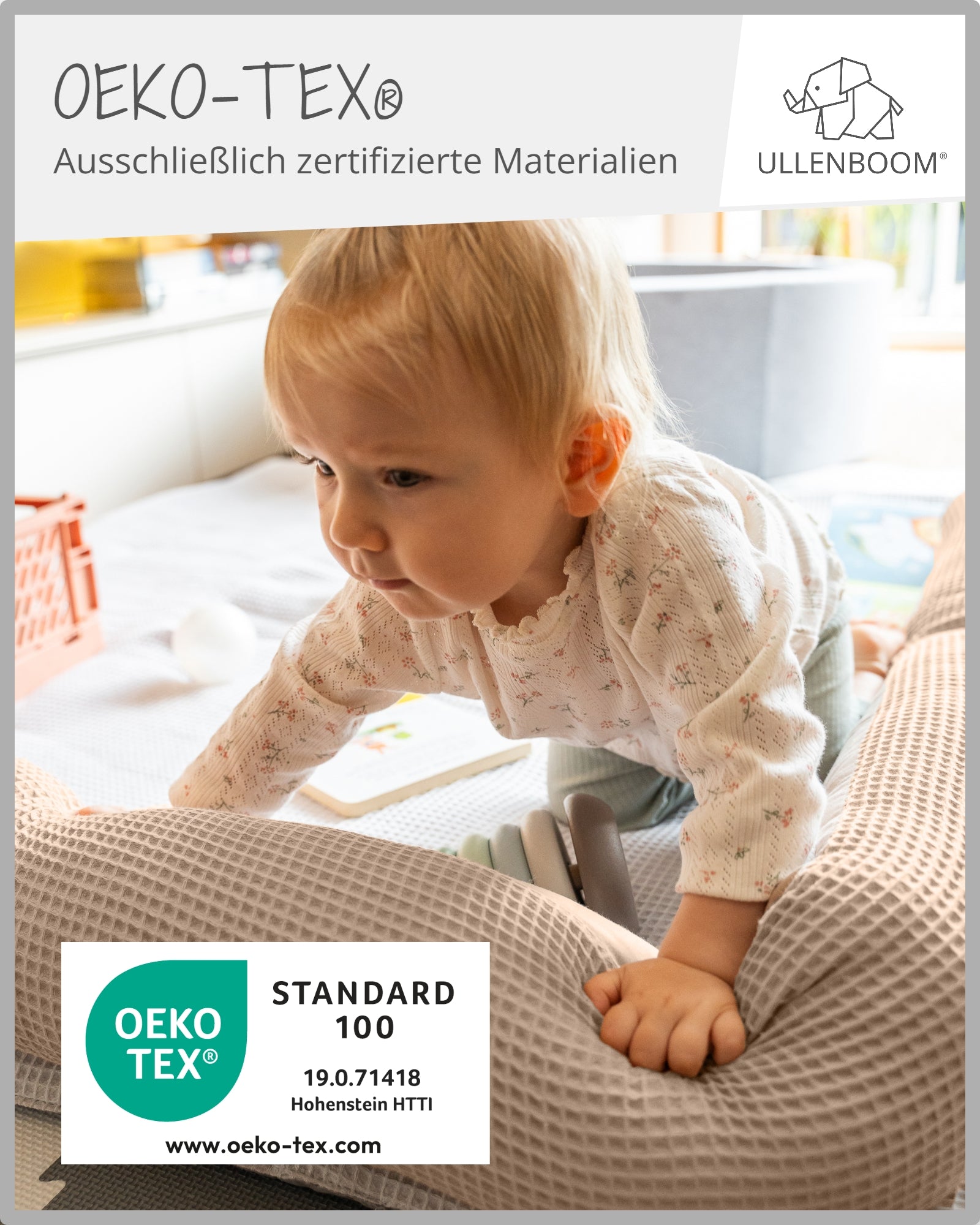 Baby Bettschlange Waffelpiqué SAND
