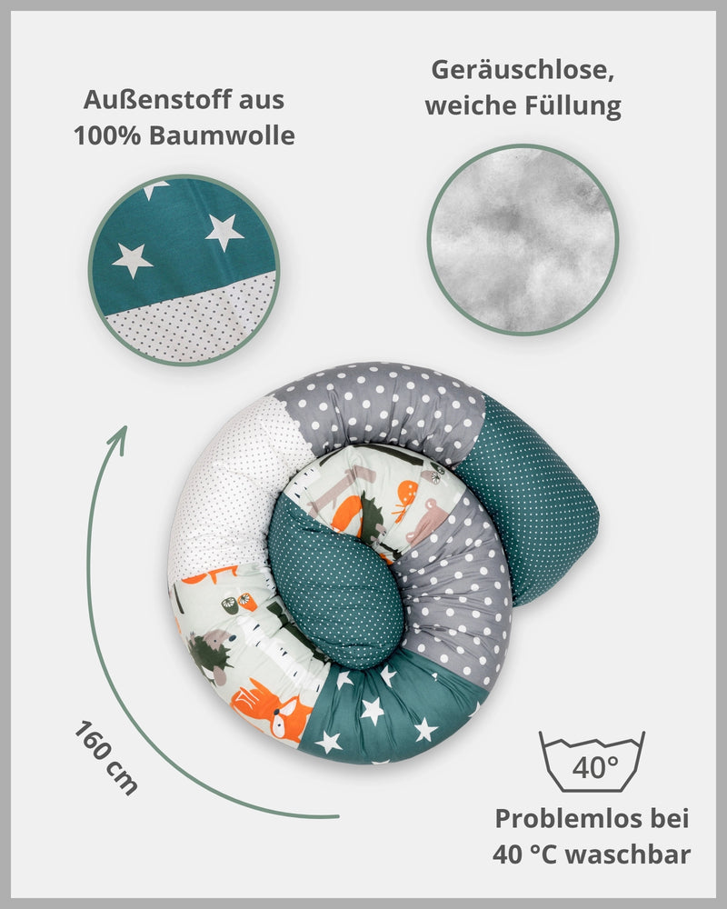 Baby Bettschlange WALDTIERE PETROL-ULLENBOOM Baby