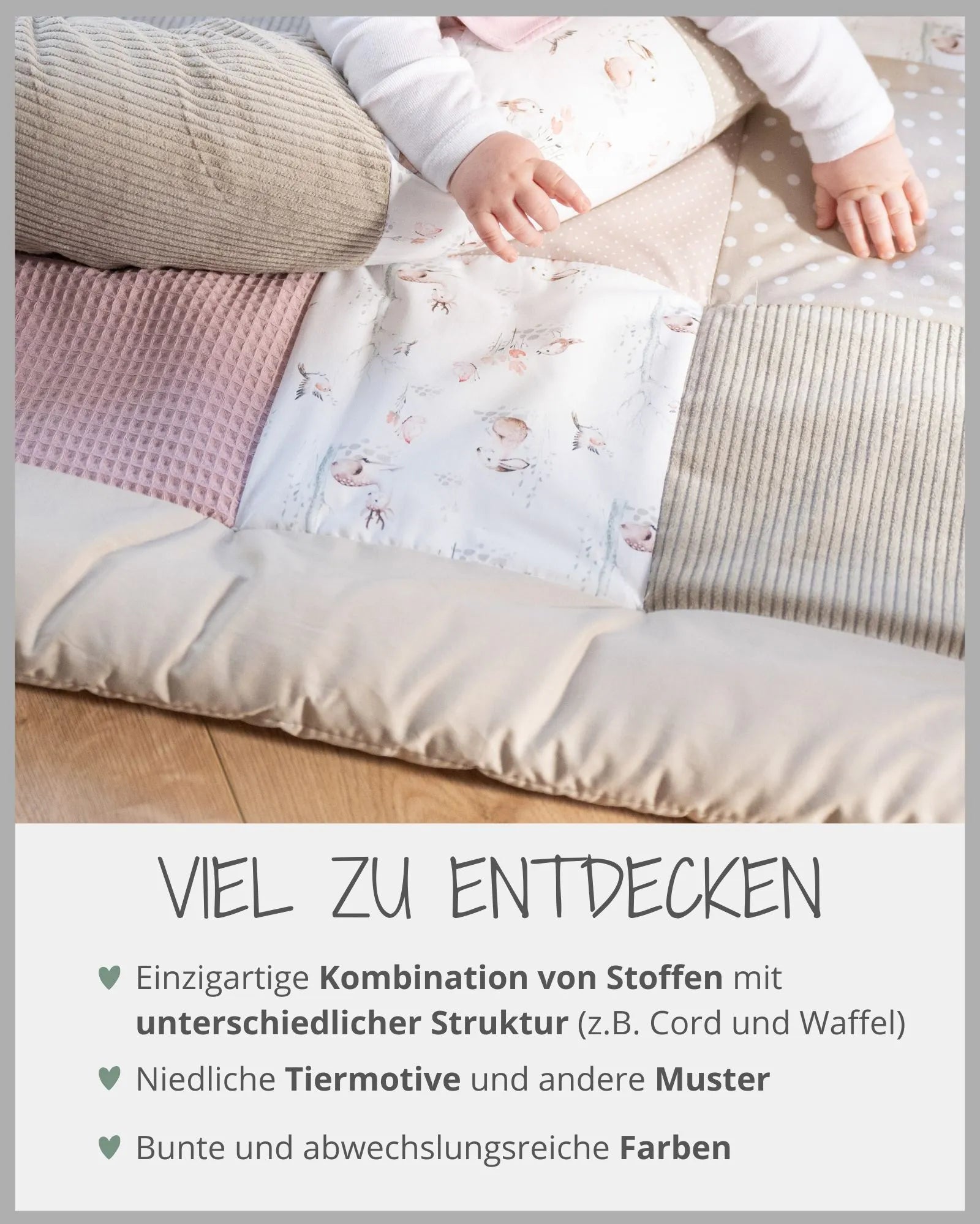 Babydecke MÄRCHENWALD-Babydecke, baumwolle, bio, kinderwagen, Märchenwald, NEU, Patchwork, Schlafen & Kuscheln, sommer, winter_ULLENBOOM® Baby
