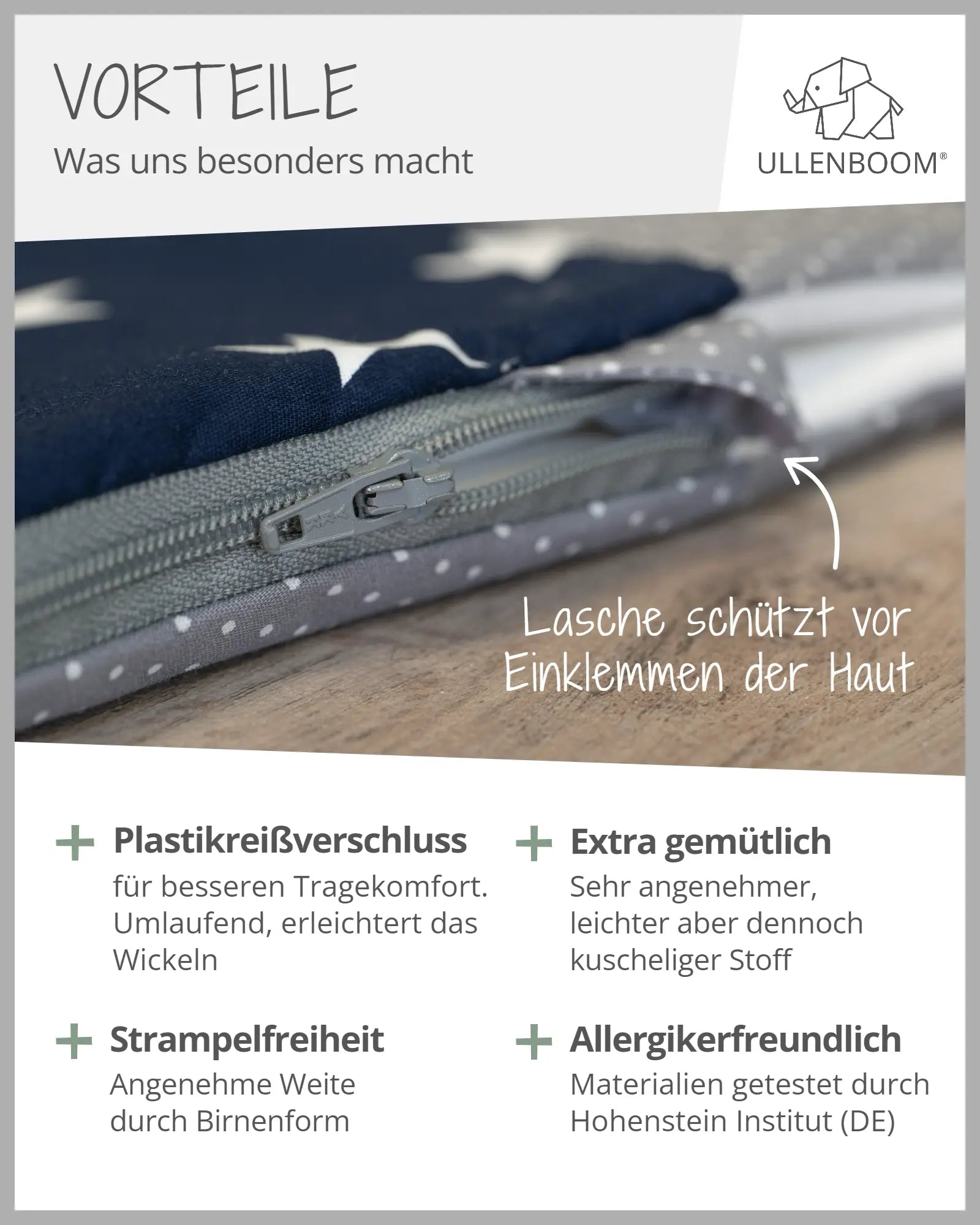 Schlafsack BLAU HELLBLAU GRAU-ULLENBOOM Baby