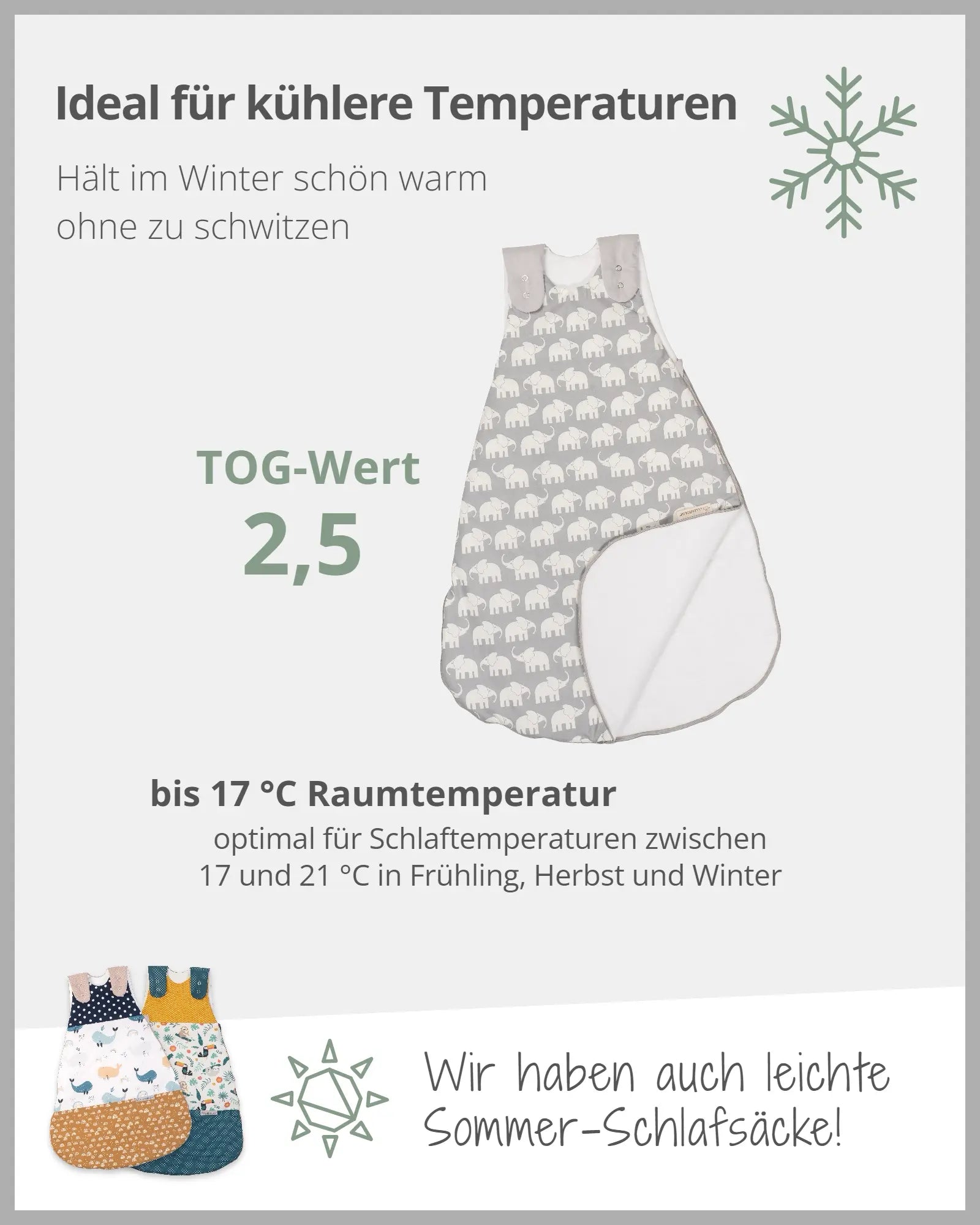 Schlafsack GRAU ELEFANT