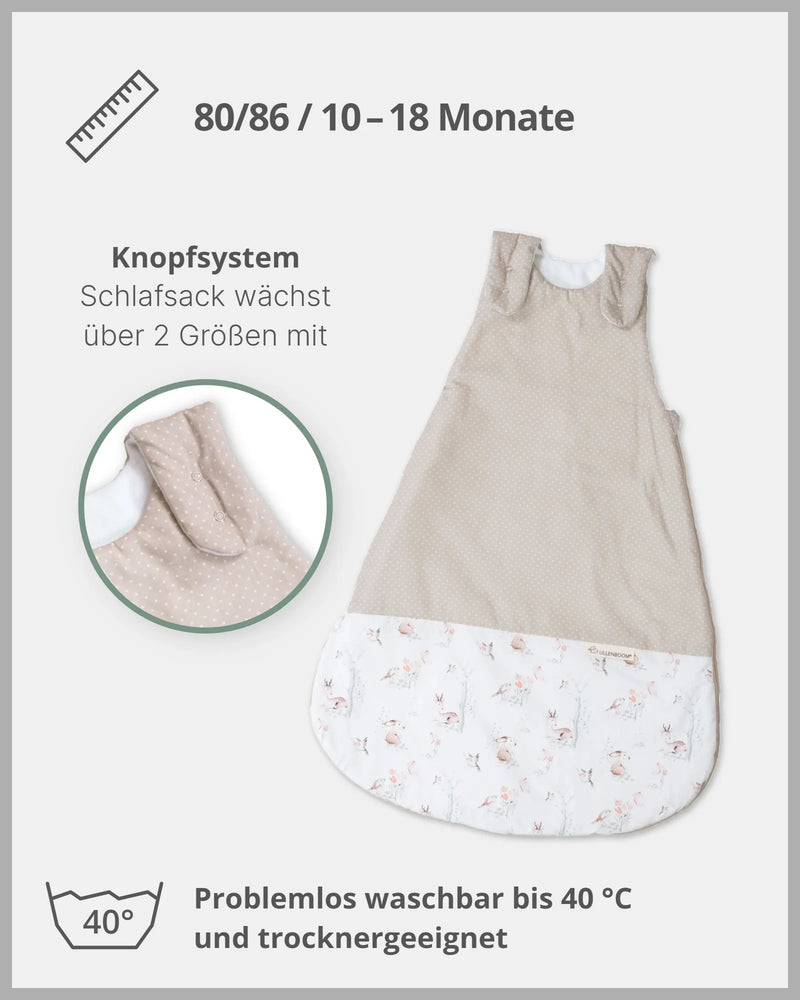 Schlafsack MÄRCHENWALD-göße, kleinkinder, Märchenwald, NEU, neugeborene, Patchwork, Schlafen & Kuscheln, Schlafsack, sommer, tog, winter_ULLENBOOM® Baby