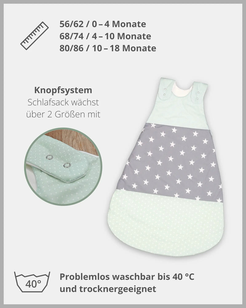 Schlafsack MINT GRAU-ULLENBOOM Baby