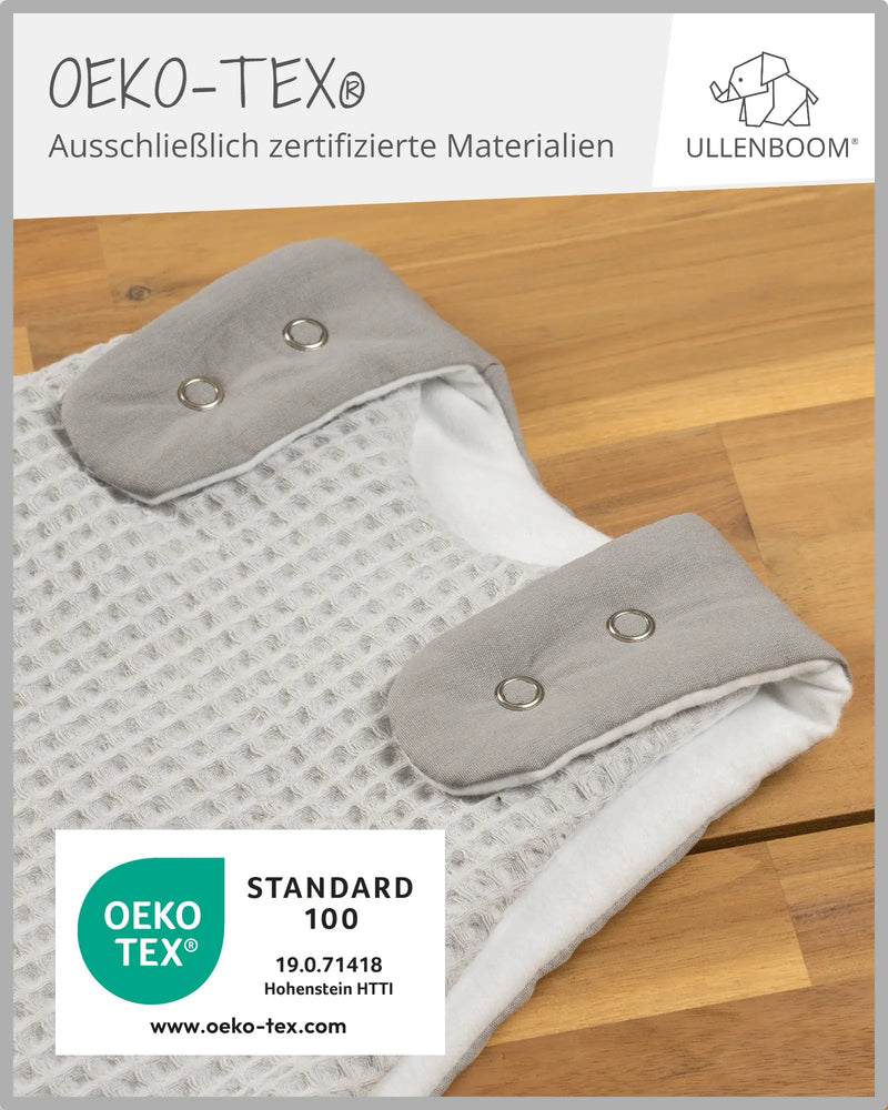 Schlafsack Waffelpiqué GRAU-ULLENBOOM Baby