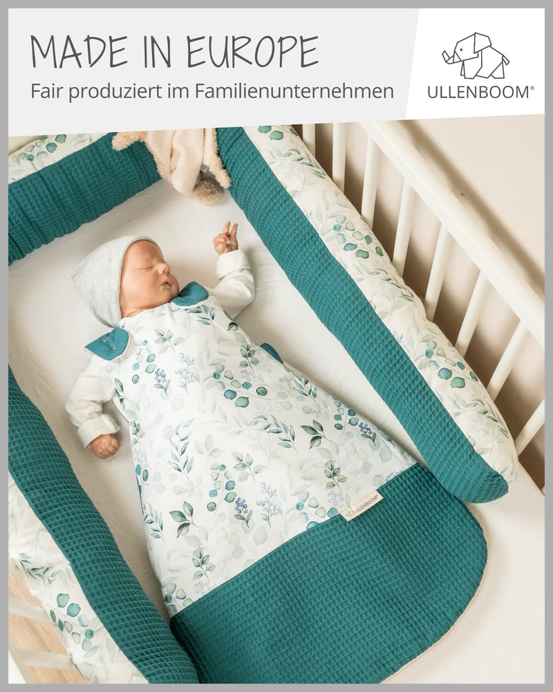 Schlafsack Eukalyptus Petrol-Schlafsäcke-ULLENBOOM Baby