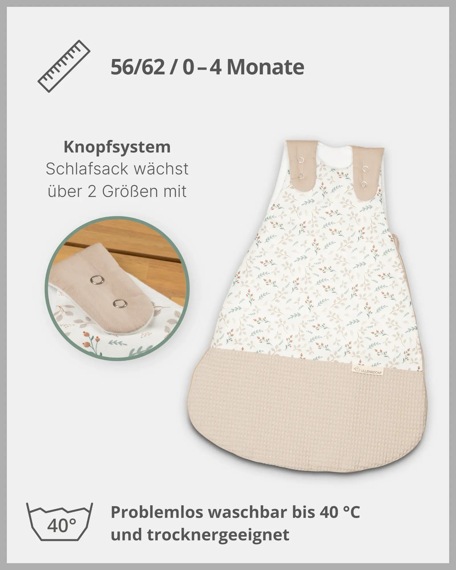 Schlafsack FLORAL SAND-ULLENBOOM Baby