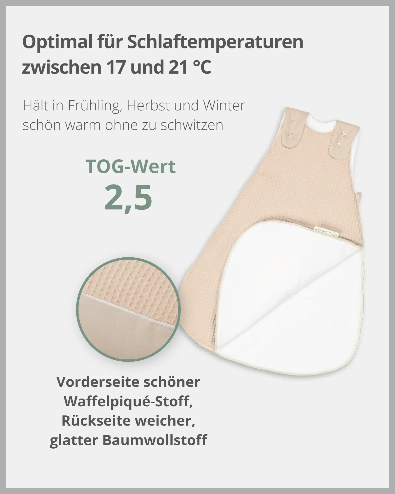 Schlafsack Waffelpiqué SAND-ULLENBOOM Baby