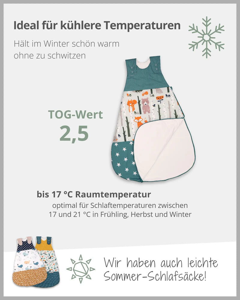 Schlafsack WALDTIERE PETROL-ULLENBOOM Baby