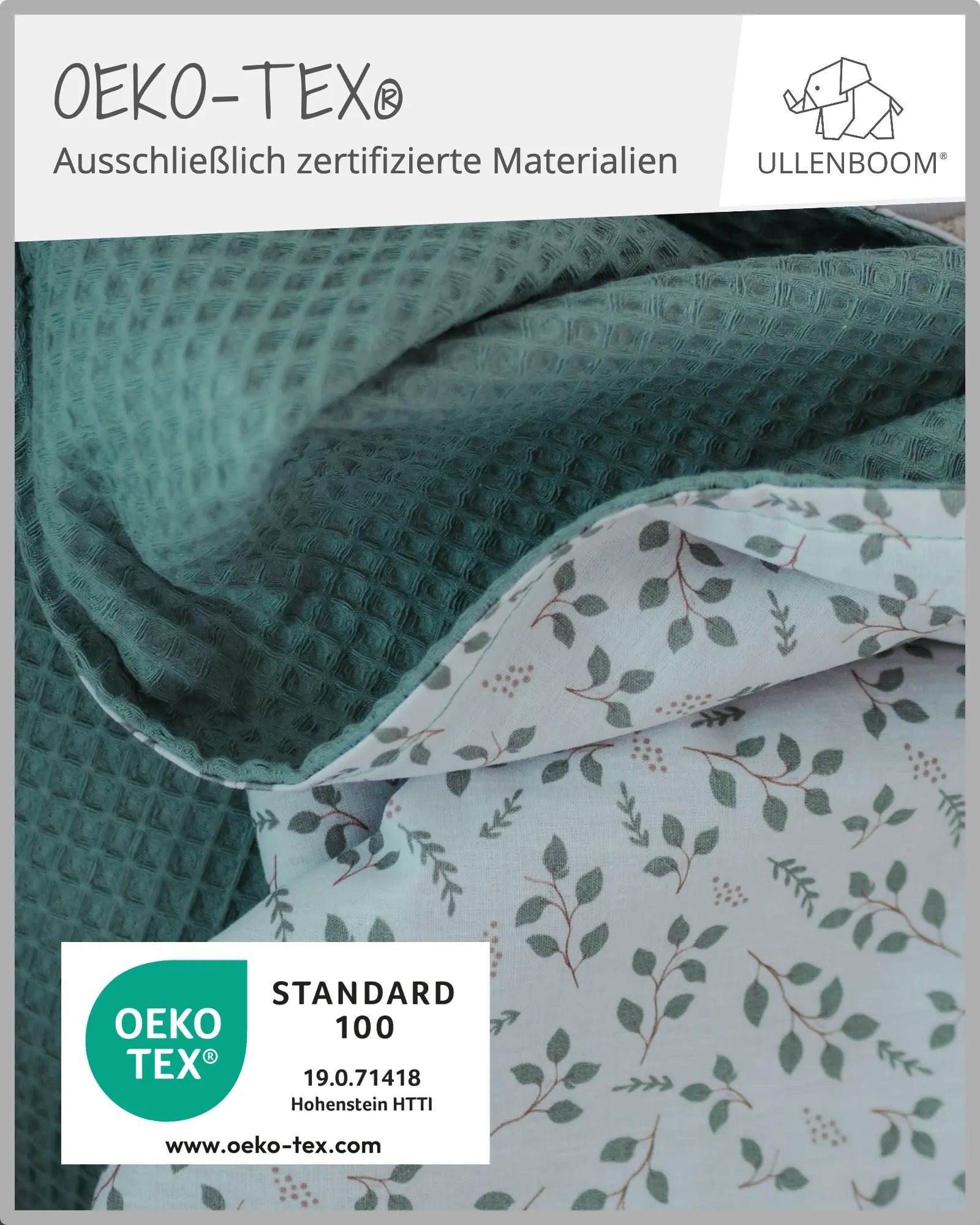 190 cm Stillkissen FLORAL GRÜN