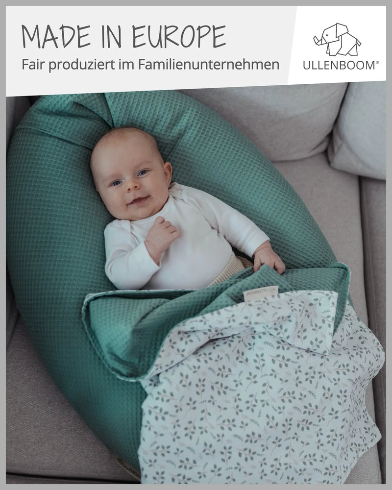 190 cm Stillkissen FLORAL GRÜN-ULLENBOOM Baby