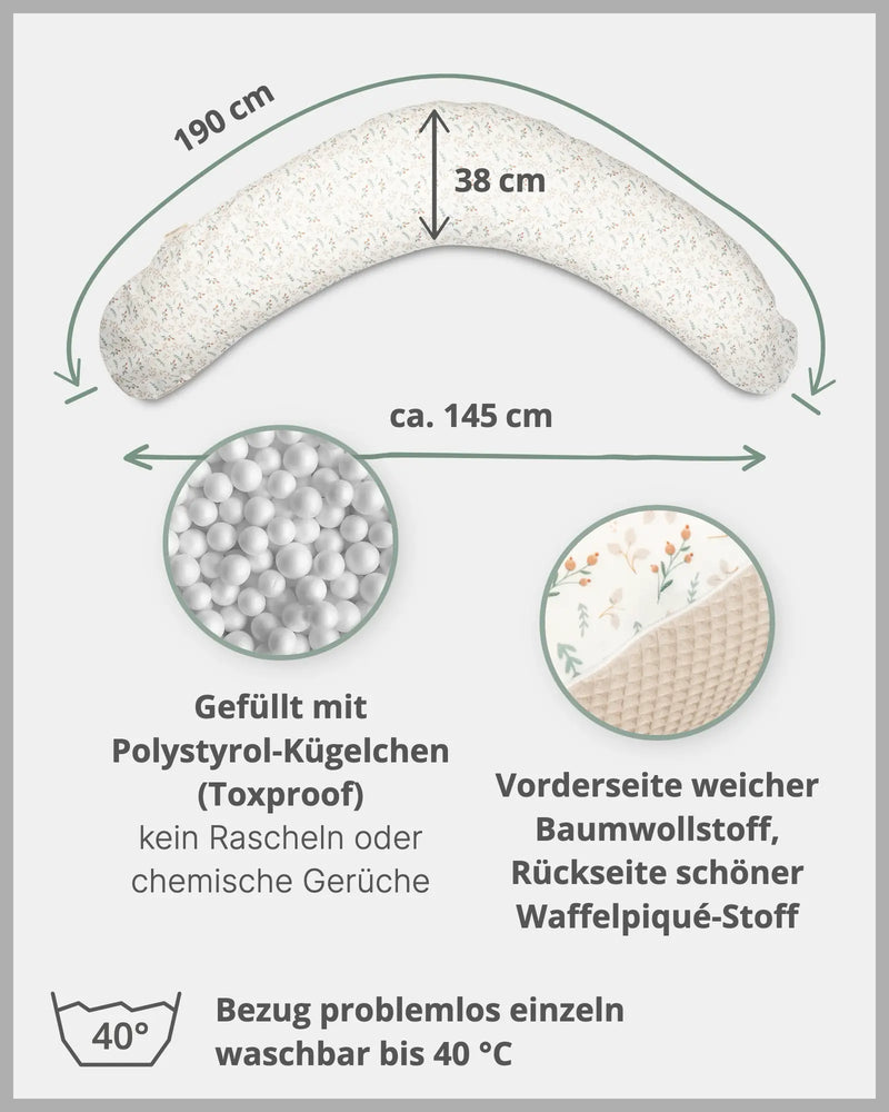 190 cm Stillkissen FLORAL SAND-ULLENBOOM Baby