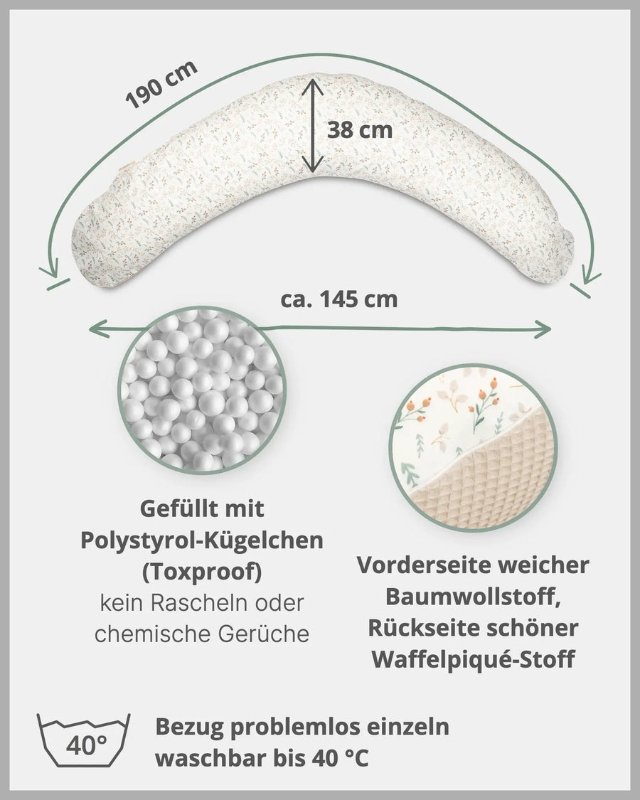 190 cm Stillkissen FLORAL SAND-ULLENBOOM Baby
