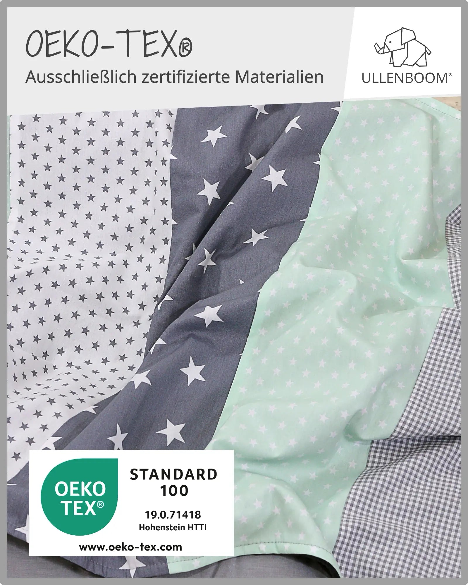 170 cm  Kleines Stillkissen MINT GRAU
