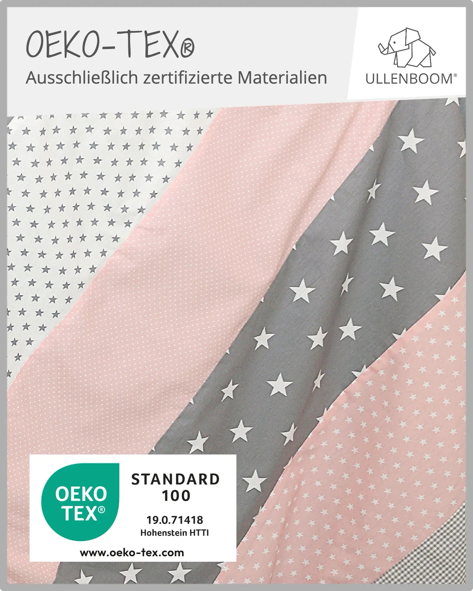 170 cm Kleines Stillkissen ROSA GRAU