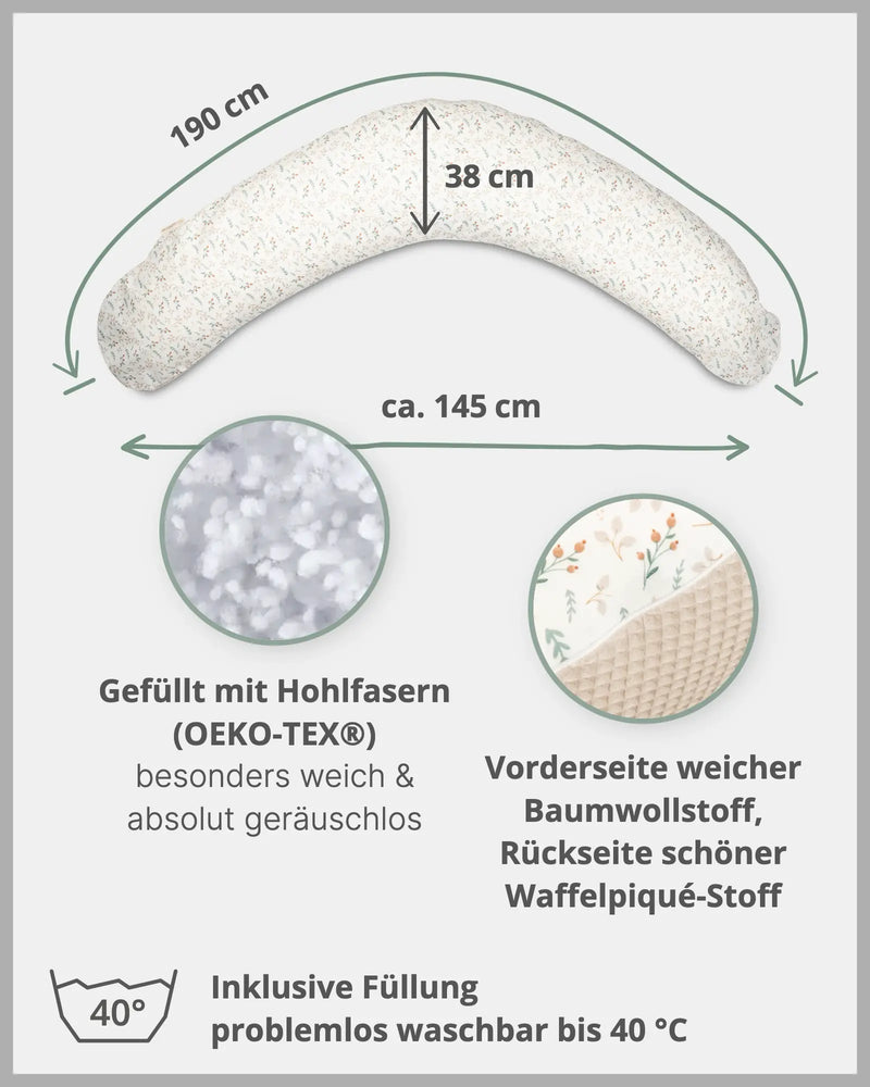190 cm Stillkissen FLORAL SAND-ULLENBOOM Baby