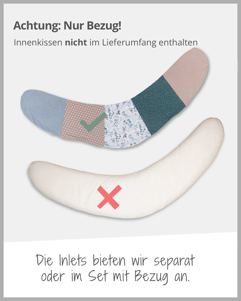 190 cm Stillkissen Eukalyptus-190 cm Große Stillkissen-ULLENBOOM Baby