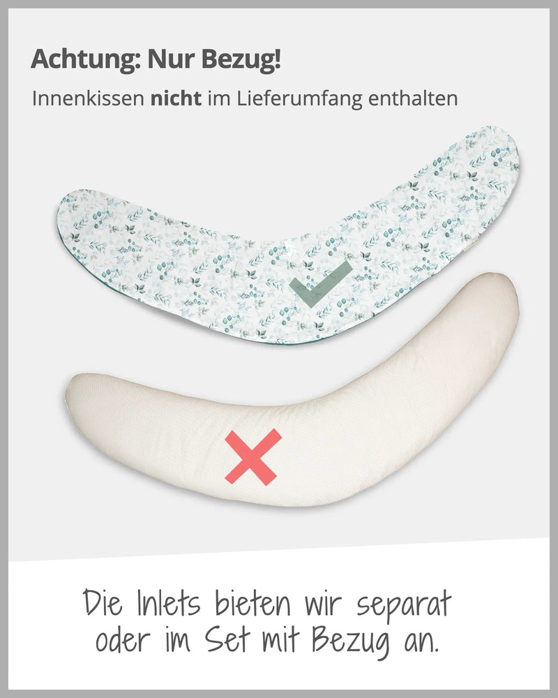 190 cm Stillkissen Eukalyptus Petrol-190 cm Große Stillkissen-ULLENBOOM Baby