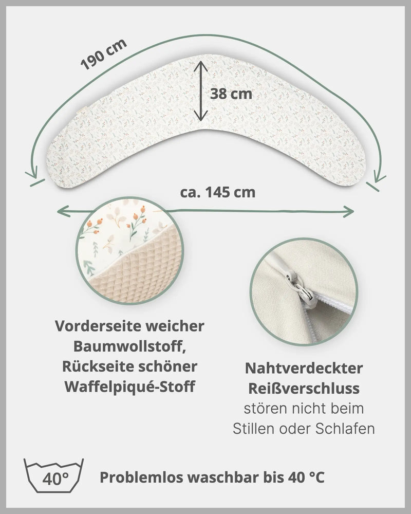 190 cm Stillkissen FLORAL SAND-ULLENBOOM Baby