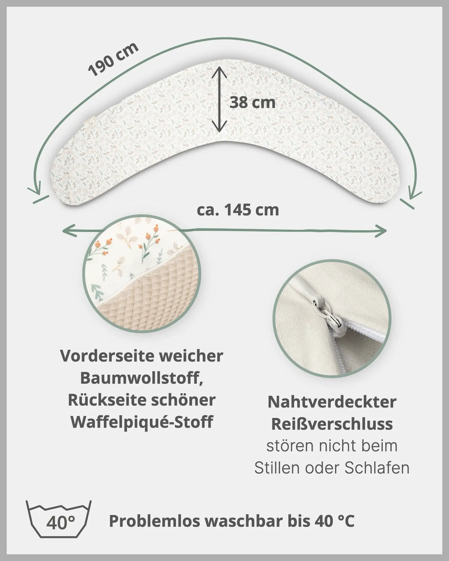 190 cm Stillkissen FLORAL SAND-ULLENBOOM Baby