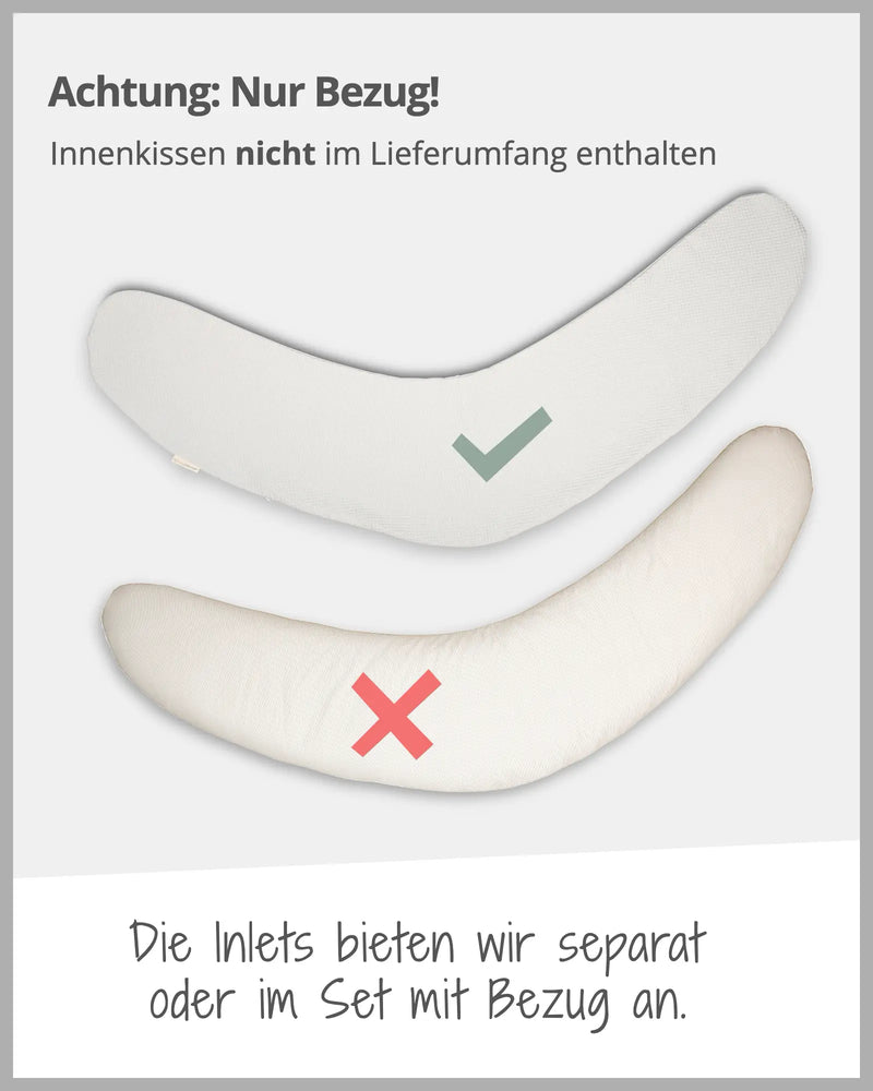 190 cm Stillkissen Waffelpiqué GRAU-ULLENBOOM Baby