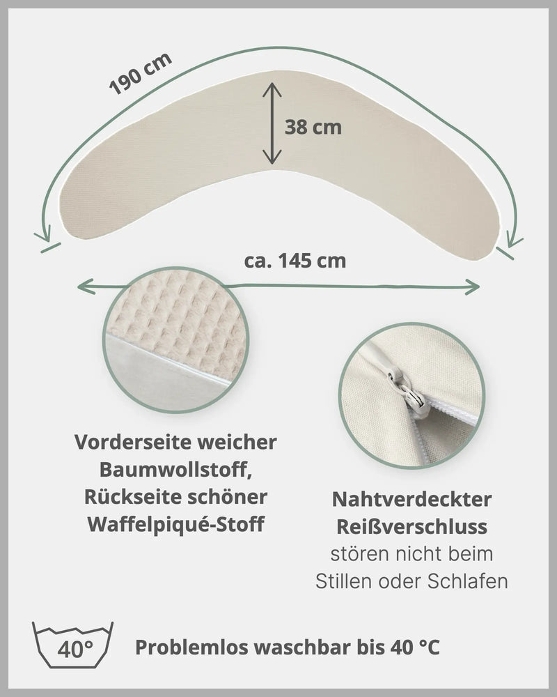 190 cm Stillkissen Waffelpiqué SAND-ULLENBOOM Baby