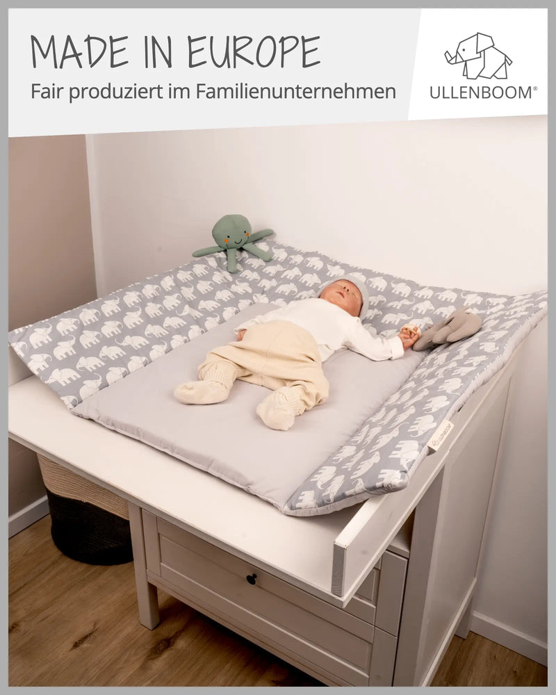 Wickelauflage GRAU ELEFANT-ULLENBOOM Baby