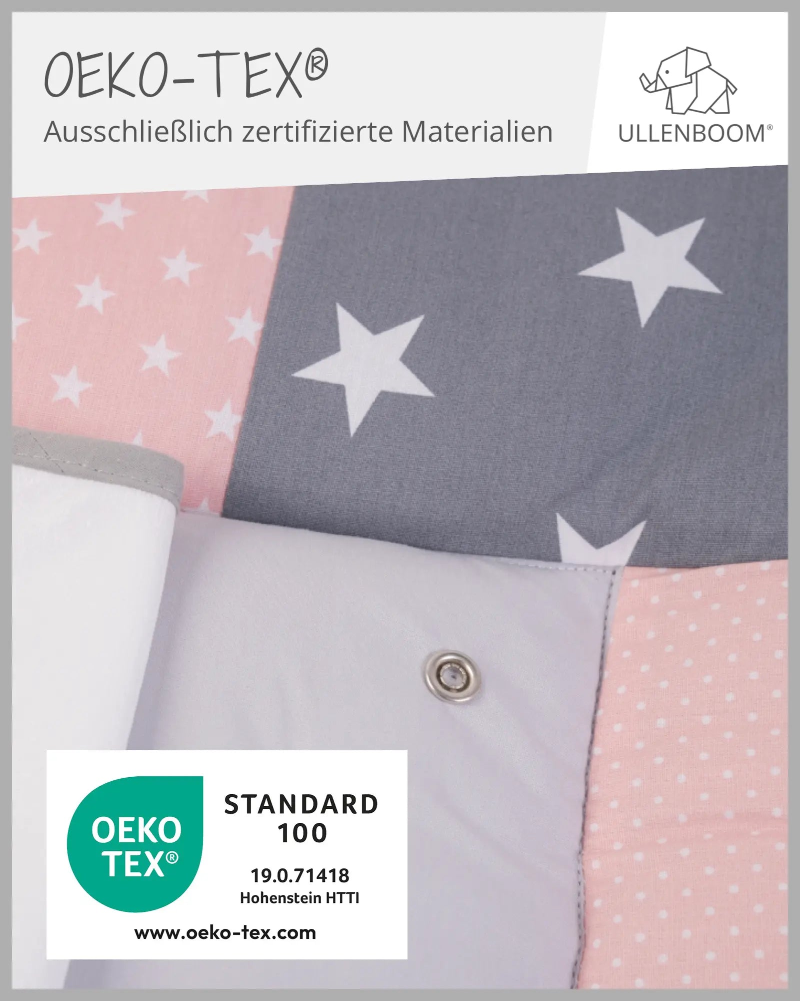 Wickelauflage mit Wechselmatte ROSA GRAU-ULLENBOOM Baby