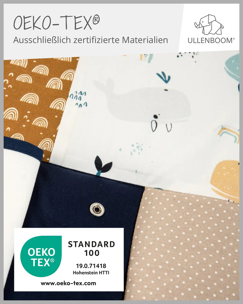 Wickelauflage mit Wechselmatte Wale-Wickelauflagen mit Wechselmatten-ULLENBOOM Baby