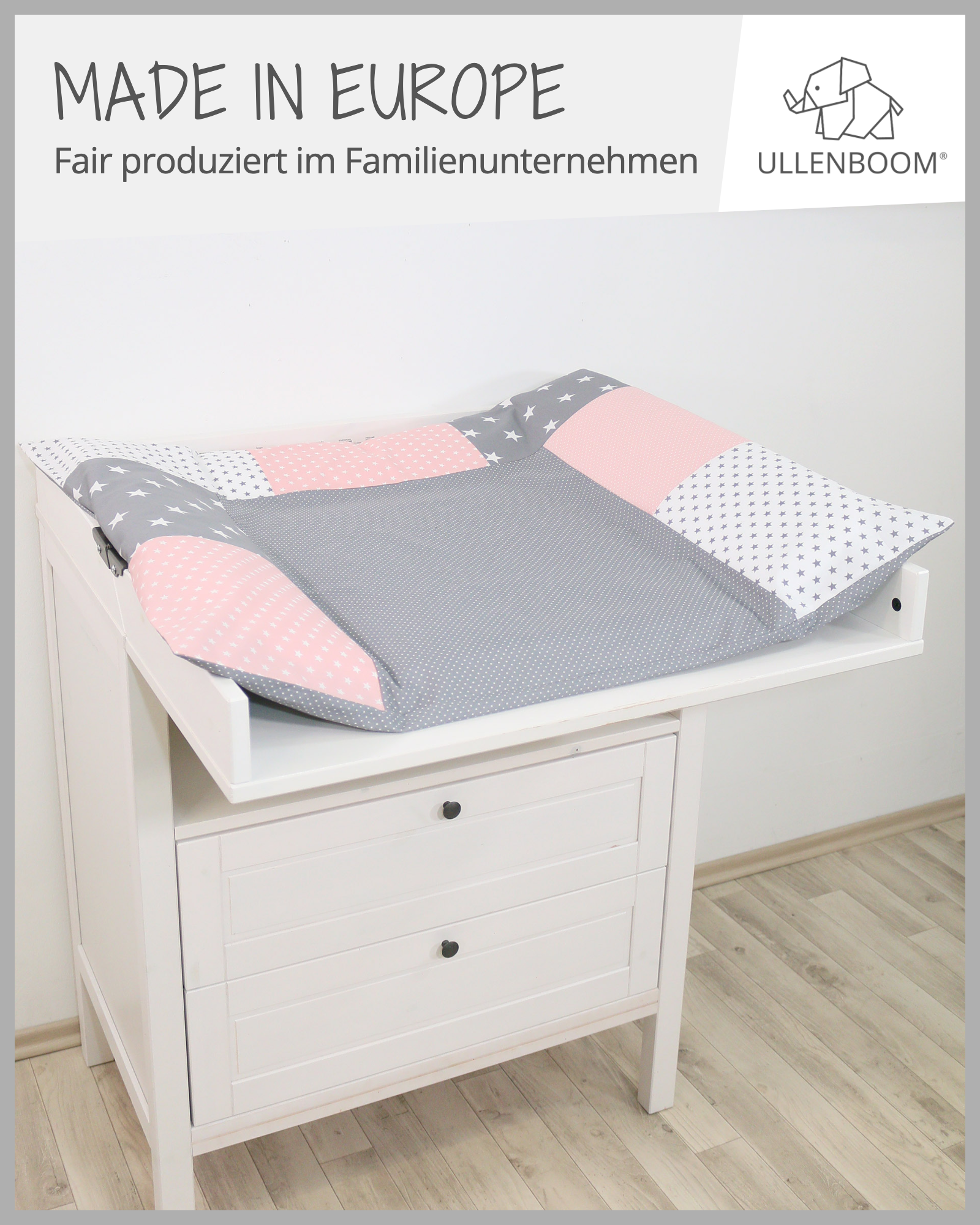 Wickelauflage ROSA GRAU-ULLENBOOM Baby