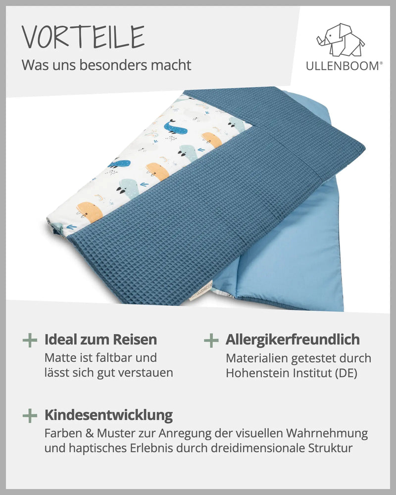 Wickelauflage BLAU WALE-ULLENBOOM Baby