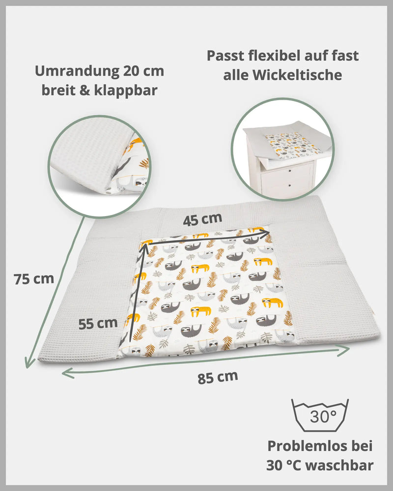 Wickelauflage GRAU FAULTIERE-ULLENBOOM Baby