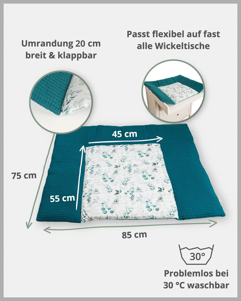 Wickelauflage EUKALYPTUS PETROL-ULLENBOOM Baby