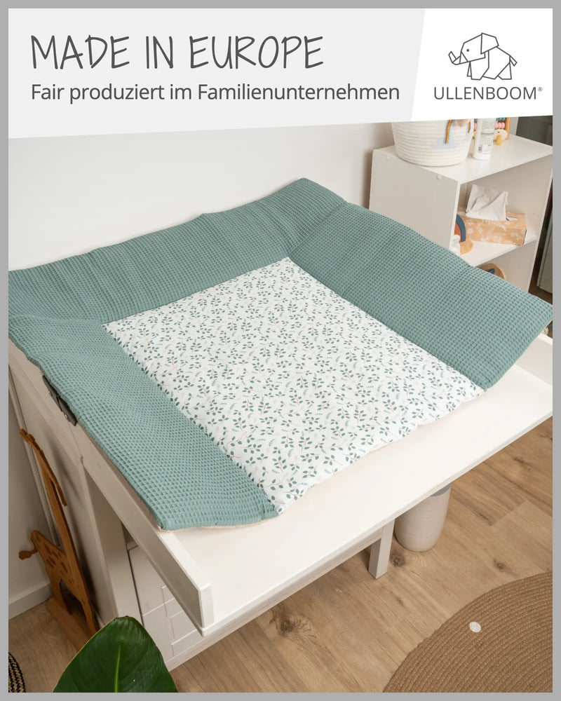 Wickelauflage FLORAL GRÜN-ULLENBOOM Baby