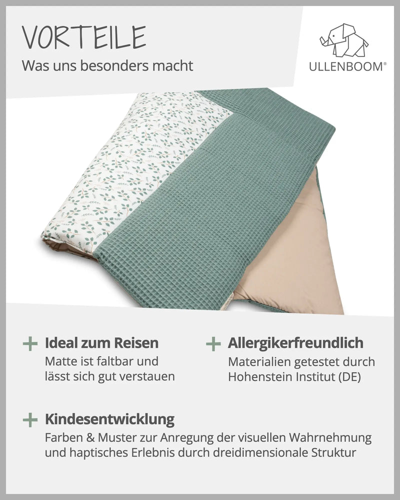 Wickelauflage FLORAL GRÜN-ULLENBOOM Baby