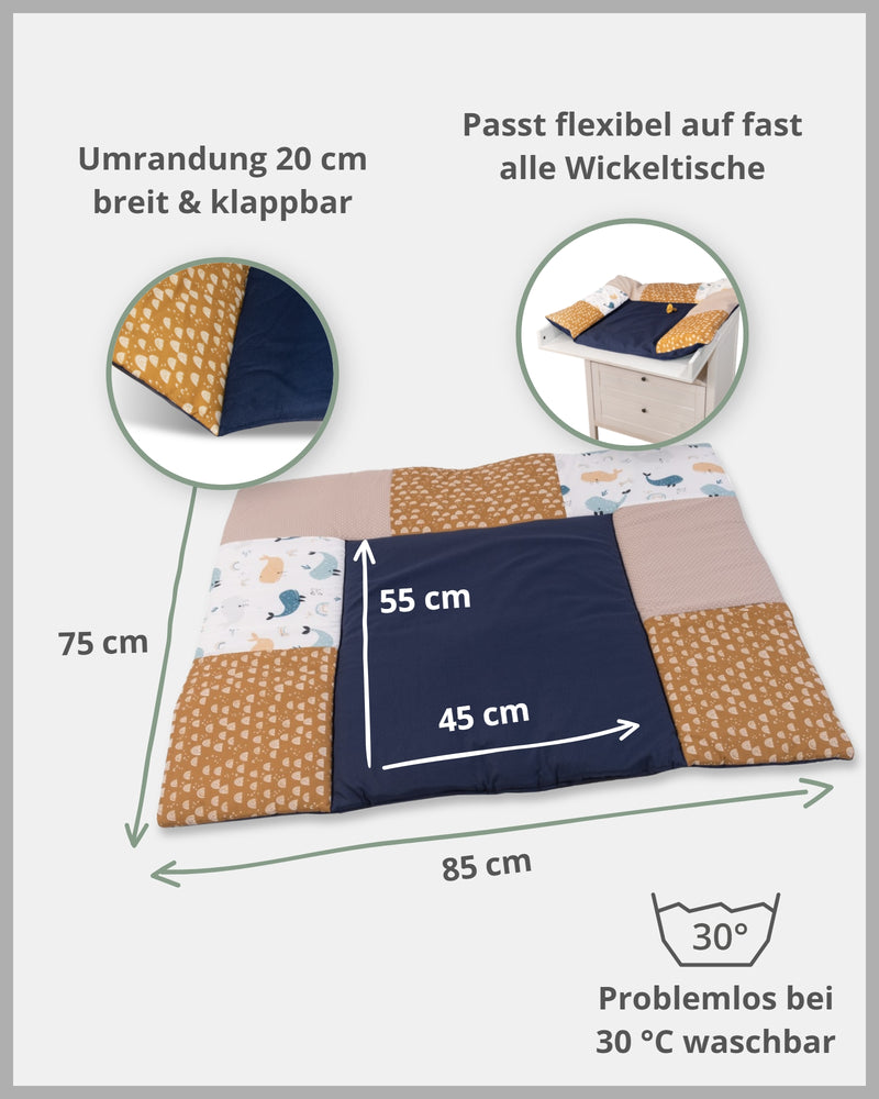 Wickelauflage Wale-ULLENBOOM Baby