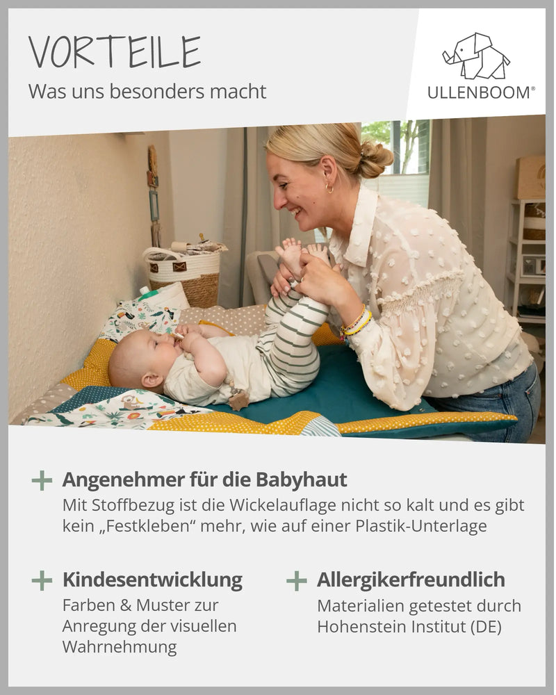 Wickelauflagen-Bezug Dschungel-ULLENBOOM Baby