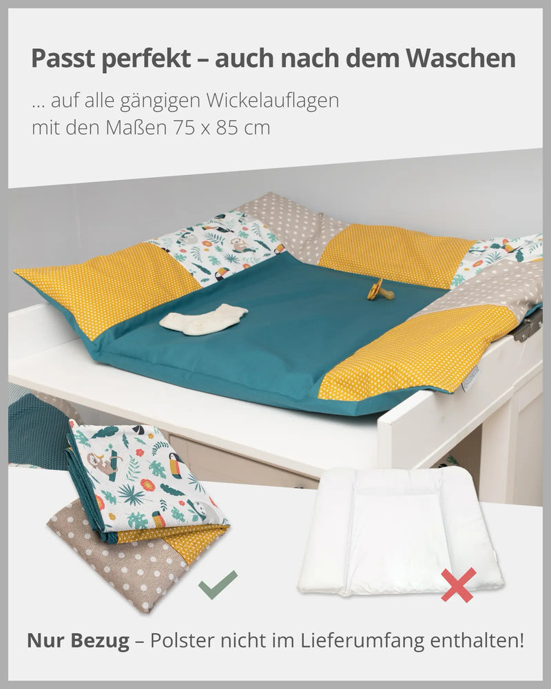 Wickelauflagen-Bezug Dschungel-ULLENBOOM Baby