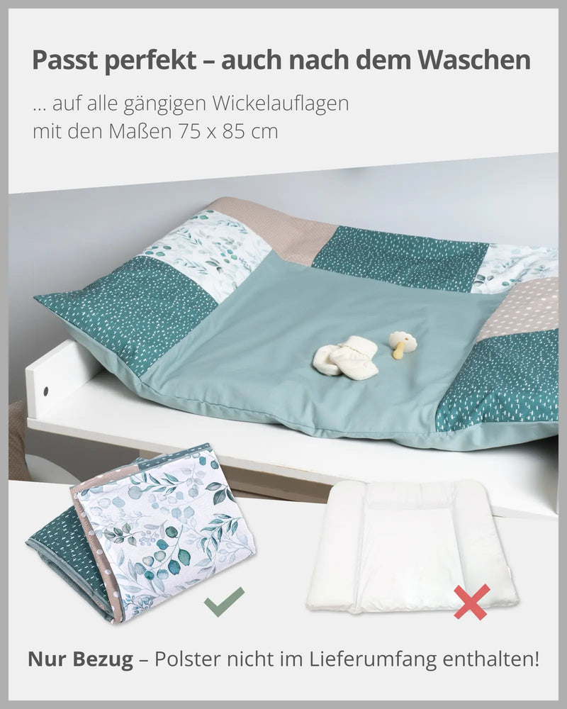 Wickelauflagen-Bezug Eukalyptus-ULLENBOOM Baby