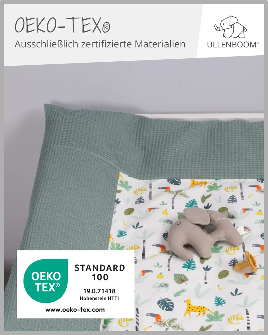 Wickelauflagen-Bezug Salbeigrün Regenwald-ULLENBOOM Baby