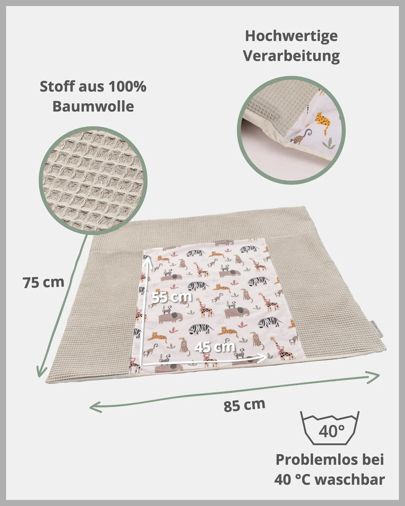 Wickelauflagen-Bezug Sand Savanne-ULLENBOOM Baby