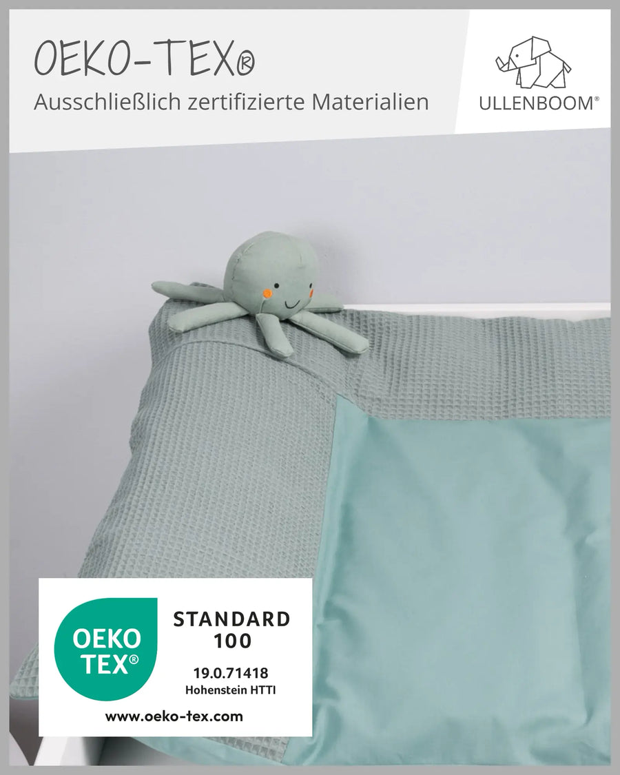 Wickelauflagen-Bezug Waffelpiqué Salbeigrün-ULLENBOOM Baby
