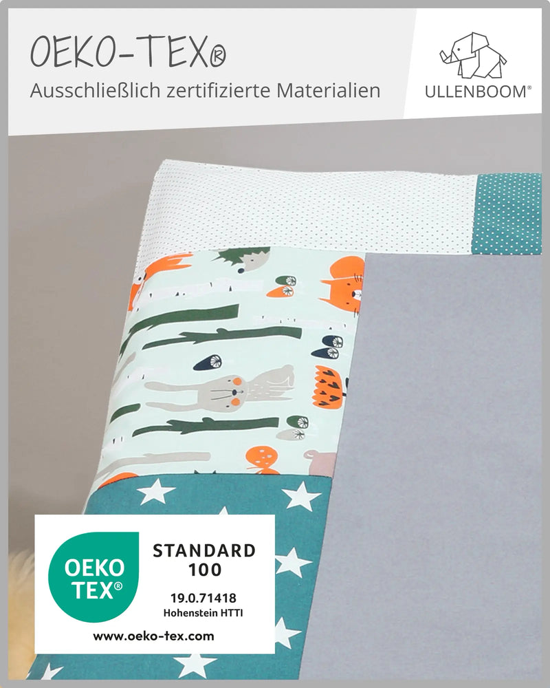 Wickelauflagen-Bezug Waldtiere Petrol-ULLENBOOM Baby