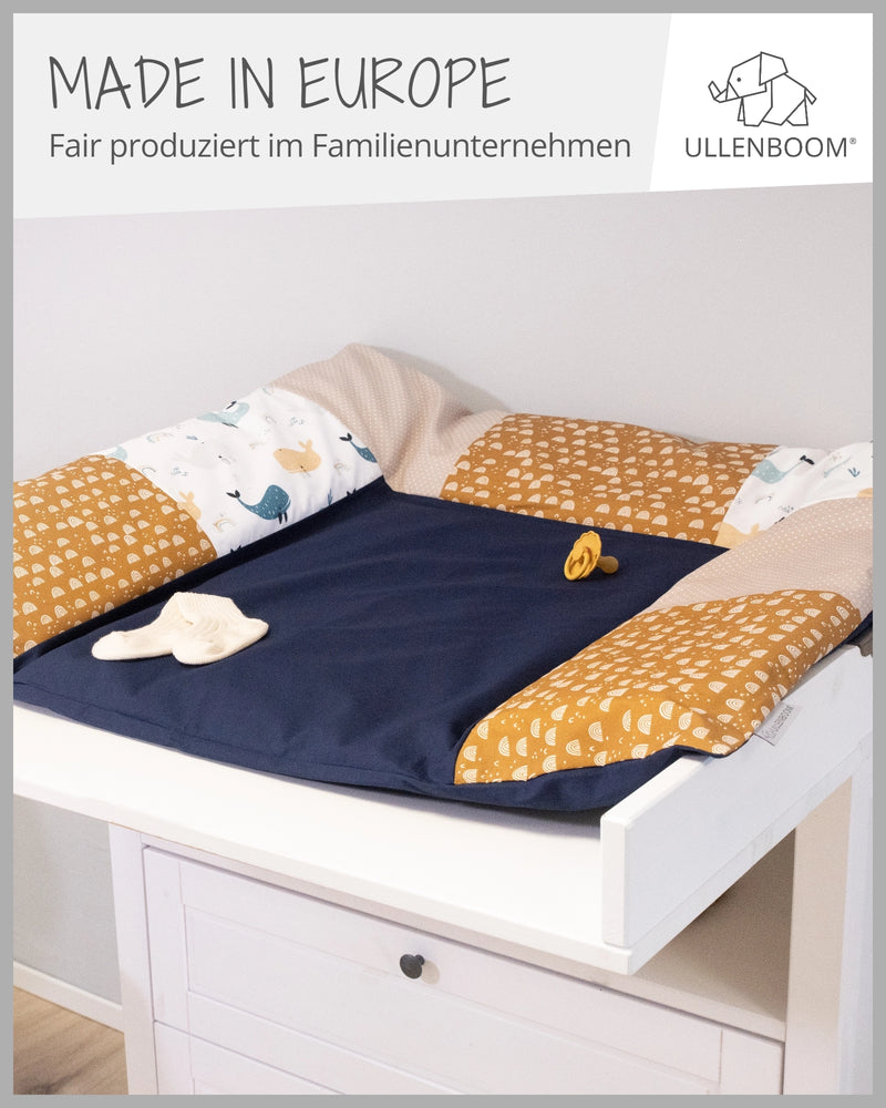 Wickelauflagen-Bezug Wale-ULLENBOOM Baby