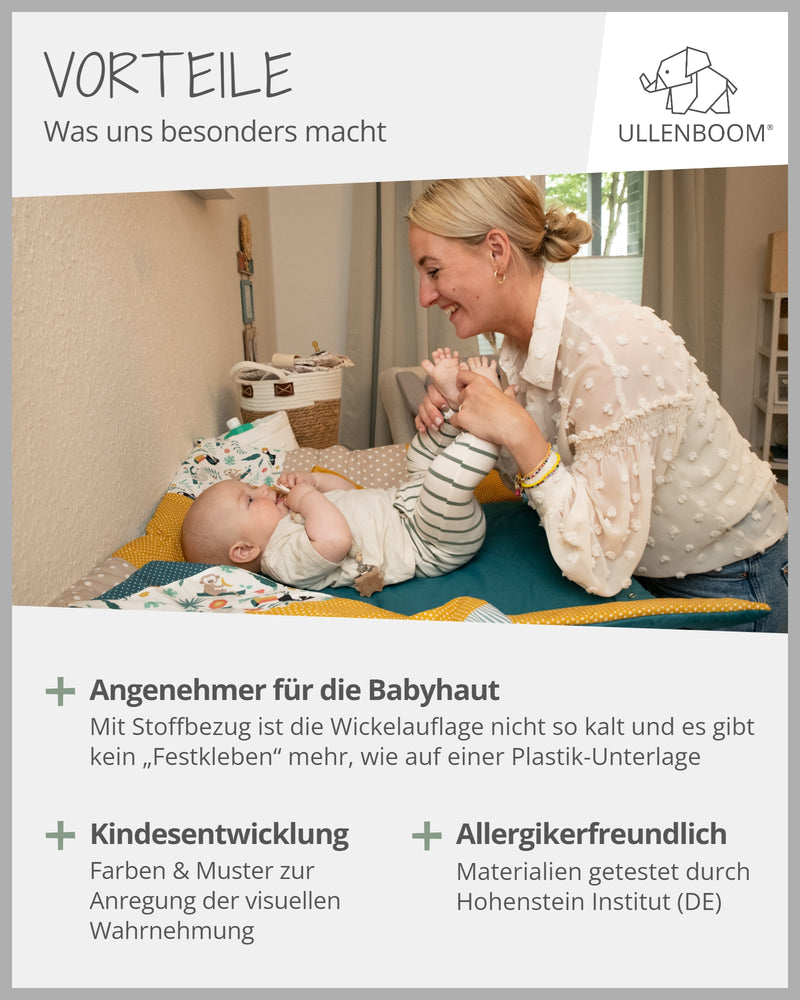 Wickelauflagen-Bezug Wale-ULLENBOOM Baby