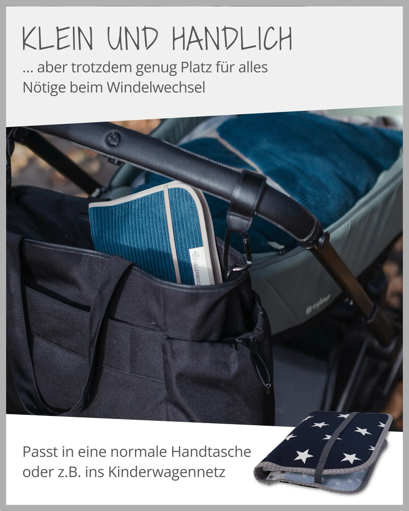 Windeltasche Blau Hellblau Grau-ULLENBOOM Baby