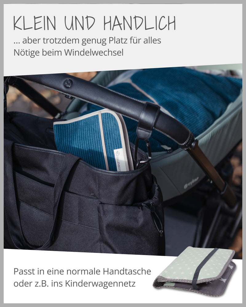 Windeltasche Mint Grau-ULLENBOOM Baby